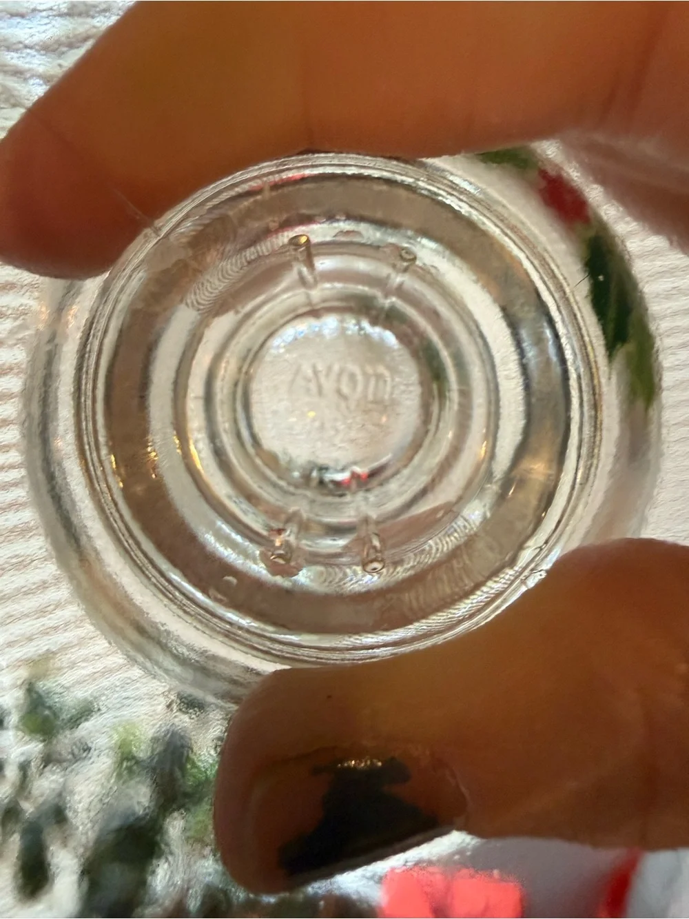 VTG Avon Reversible Holiday Holly Berry Glass Candlestick Holders Set of 6
